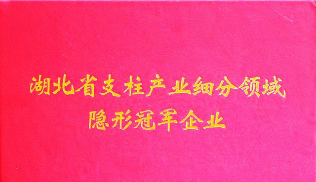 湖北省支柱產業(yè)細分領域隱形冠軍培育企業(yè)