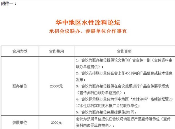 華中地區(qū)水性涂料論壇